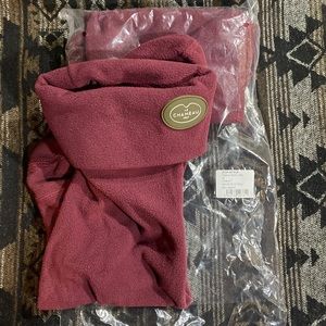 Le Chameau fancy French fleece boot liners cherry